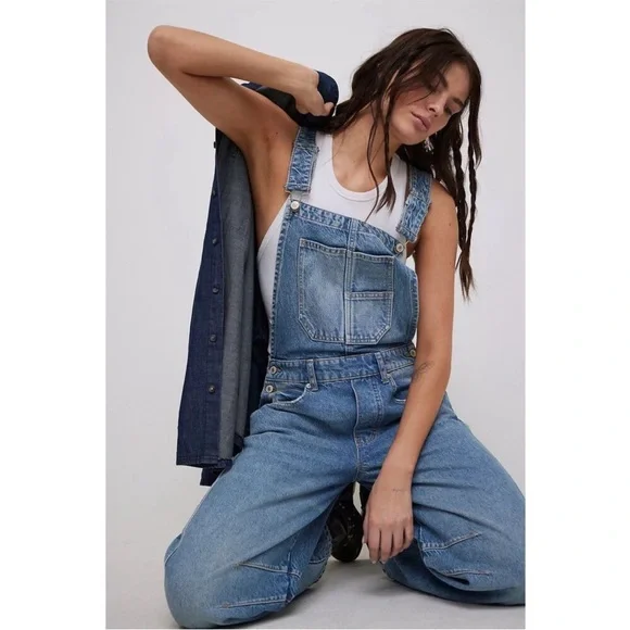We The Free Good Luck Barrel Overalls - Picture 2 of 11